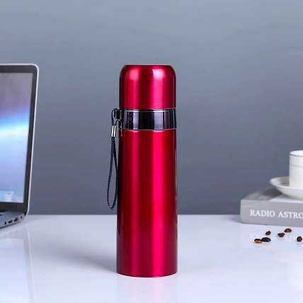 Denzcart Premium Insulated Stunning Printed Water Bottle | Vaccume Flask | Double Wall Insulated (Red)-B0BW3Z5GP8