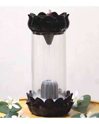 Denzcart Shiv Ling Back Flow Fountain Incense Burner/Holder (Free 10 Back Flow Incense Cones)-B0BTVWYCDD