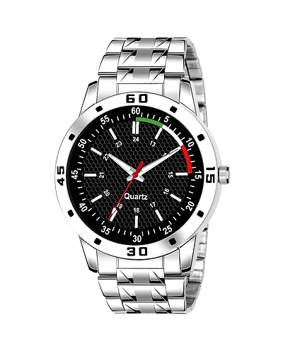 Denzcart Premium Black Dial Watch (Avio Steel) (Black Dial)-B09XF49QB6
