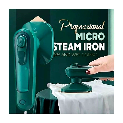 Denzcart Portable Micro Steam Iron, Green Iron Handheld Garment Steamer, Dry And Wet Wrinkles Removing Lightweight Steamer For Home Office, Fast Heat Mini Ironing-B0BQY7SC5H