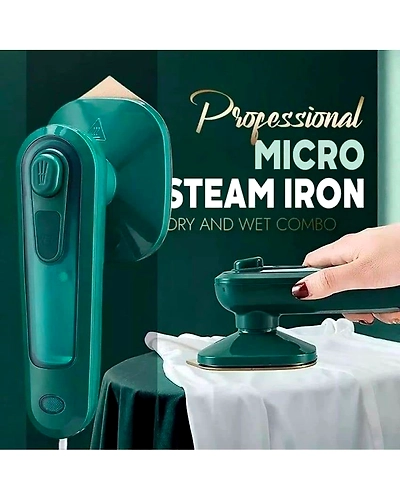 Denzcart Portable Micro Steam Iron, Green Iron Handheld Garment Steamer, Dry And Wet Wrinkles Removing Lightweight Steamer For Home Office, Fast Heat Mini Ironing-B0BQY7SC5H