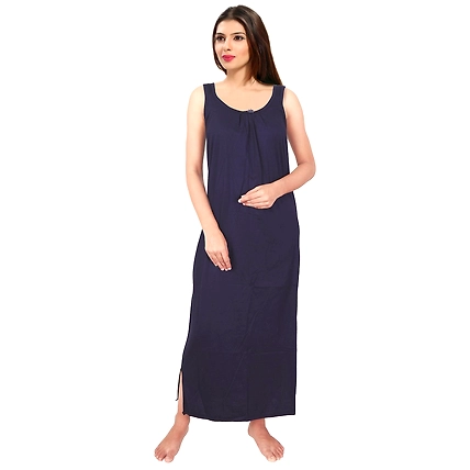 Denzcart Premium Hosiery Nighty Soft Light Gown for Women (Navy Blue, 1)-B09GMDCY8N