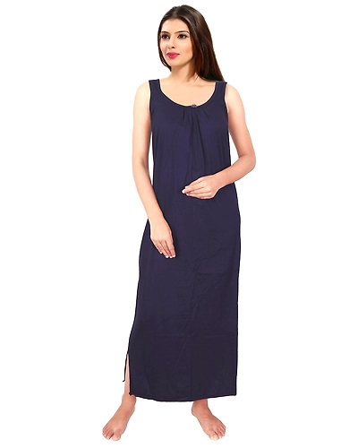 Denzcart Premium Hosiery Nighty Soft Light Gown for Women (Navy Blue, 1)-B09GMDCY8N