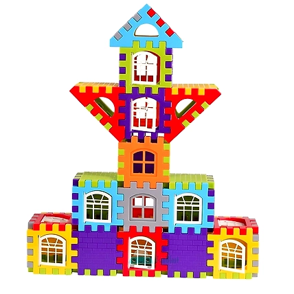 DC 72 pcs DIY Building Blocks for Kids, Building Blocks with Baseplate-B09XTYN4RC