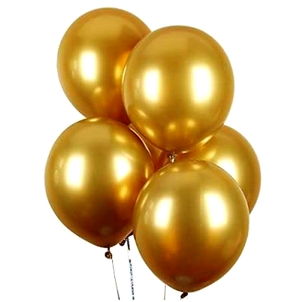 Denzcart Balloons for party and birthday decorations-25 pcs (Golden)-B09P4YYNP1
