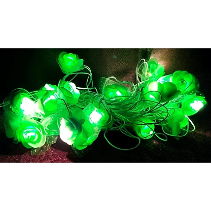 Denzcart Diwali Home Decoration 20 LED Battery Operated Artificial White Rose Flower Light for Home Decor-B09FJVKLJJ