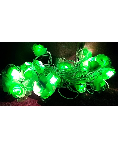 Denzcart Diwali Home Decoration 20 LED Battery Operated Artificial White Rose Flower Light for Home Decor-B09FJVKLJJ
