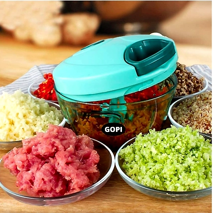 Vegetable Chopper (450 ml, Green)-1