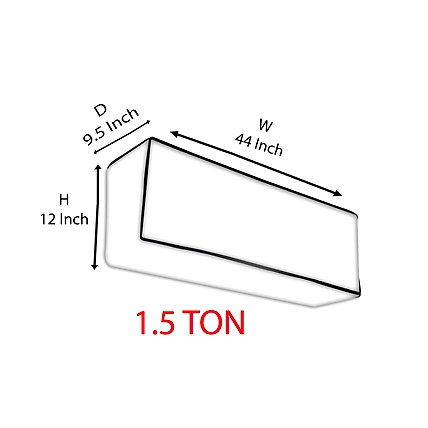 Denzcart Dustproof Split 1.5 Ton Ac Cover ( Random Design) (Color and Design as per availability) [1.5 ton]-1