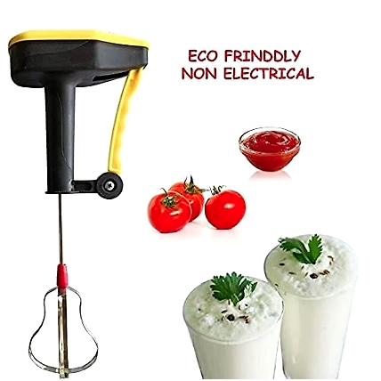Denzcart Hand Blender For Kitchen Power Free Hand Blender Hand Blender Manual Whisker and Churner for Multi Purpose use Like Egg &amp; Cream Beater ( Pack Of 1, Multi colour )-1