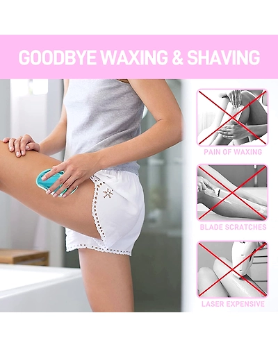 Denzcart Crystal Hair Eraser for Women and Men, Magic Hair Eraser Crystal Hair Remover, Painless Exfoliation Hair Removal Tool for Arms Legs Back - Fast &amp; Easy, Portable Epilator (Pack of 1)-1