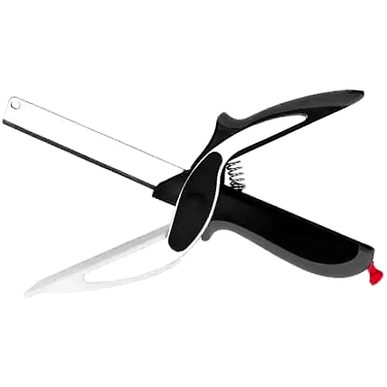 Denzcart Steel Smart Clever Cutter Kitchen Knife Food Chopper and in Built Mini Chopping Board with Locking Hinge; with Spring Action; Stainless Steel Blade (Pack of 1)-B0BN1TFSTR