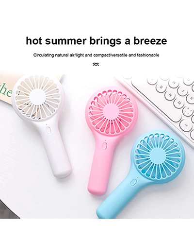 Denzcart Mini USB Rechargeable Fan (Size-17.1x 8.5x 2.9 cm) LD-3 USB Fan (Multi)-1