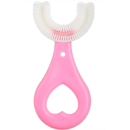 DC U Shaped Toothbrush for Kids Manual Whitening Toothbrush Silicone Brush Head for Kids Children Infant Toothbrush-B09TVWBZM1