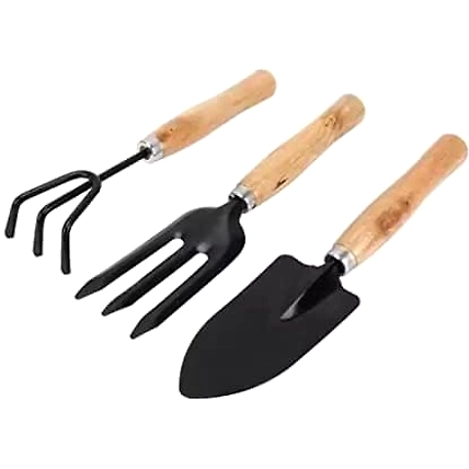 Denzcart Gardening Tools kit Hand Cultivator, Small Trowel, Garden Fork (Set of 3) ( Pack of 1 )-B0BN1PXZSR