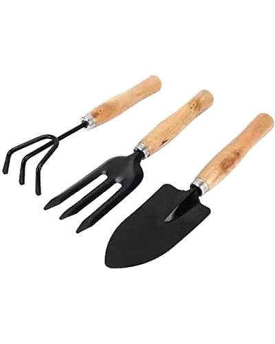 Denzcart Gardening Tools kit Hand Cultivator, Small Trowel, Garden Fork (Set of 3) ( Pack of 1 )-B0BN1PXZSR