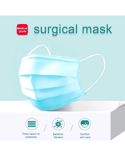 Denzcart 3 ply Melt blown surgical mask with nose wire, 3 Layer Use &amp; Throw Masks for Men / Women- 10 piece-1