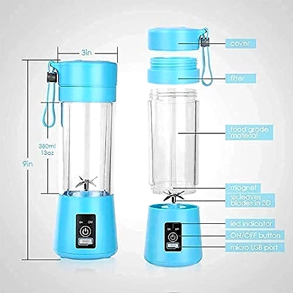 Denzcart Juicer Rechargeable Portable Electric USB Juicer Bottle Blender for Making Juice-5