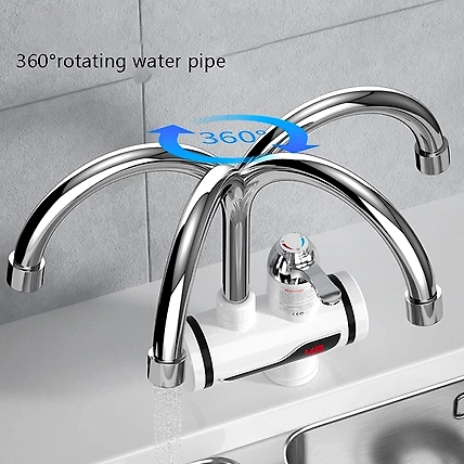 Electric Hot Water Heater Faucet Kitchen And Bathroom Heating Dispenser Tap Digital Temperature With Display-1