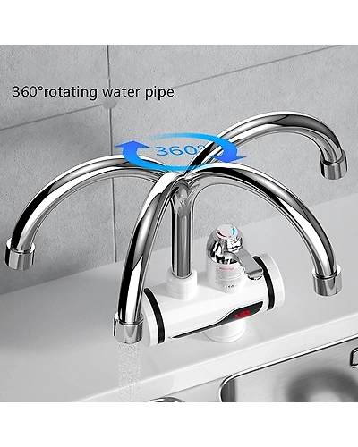 Electric Hot Water Heater Faucet Kitchen And Bathroom Heating Dispenser Tap Digital Temperature With Display-1