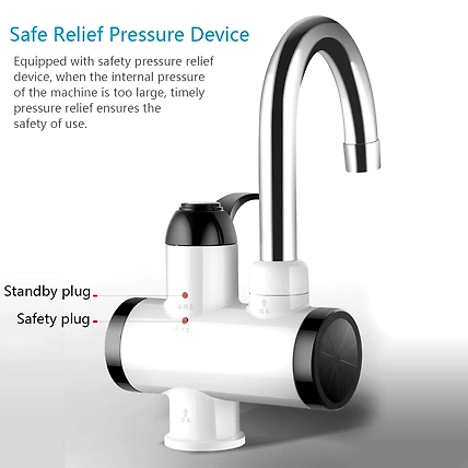 Electric Hot Water Heater Faucet Kitchen And Bathroom Heating Dispenser Tap Digital Temperature With Display-2