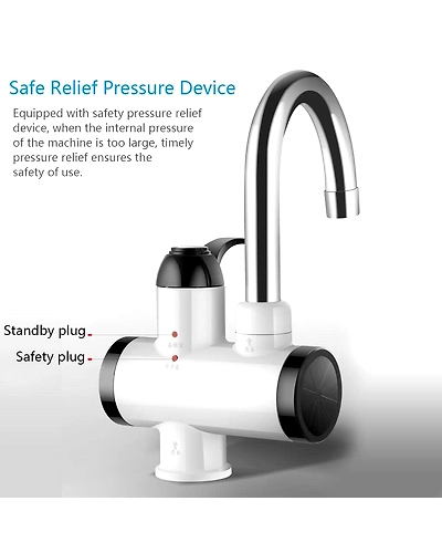 Electric Hot Water Heater Faucet Kitchen And Bathroom Heating Dispenser Tap Digital Temperature With Display-2