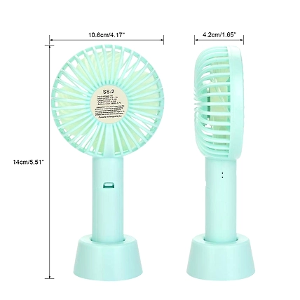 Mini Portable USB Fan Rechargeable Battery Operated Table Fan - Handy Base (Multicolour)-2