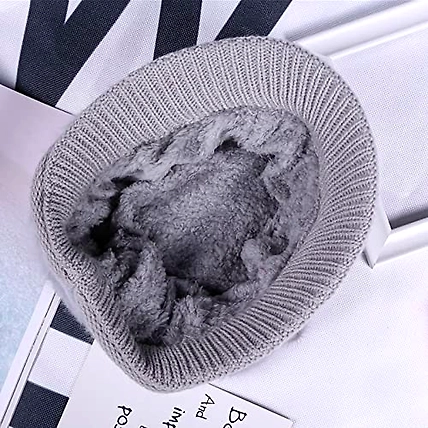 Women Winter Hat Woolen Soft Angora Wool Skull Beanie Cap Stylish-1