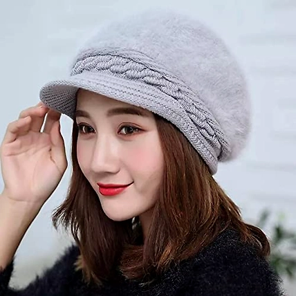 Women Winter Hat Woolen Soft Angora Wool Skull Beanie Cap Stylish-957833-51c1d47a