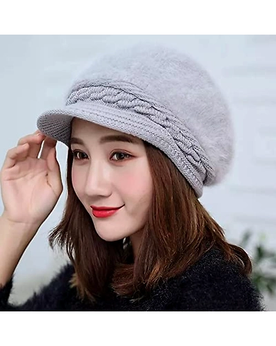 Women Winter Hat Woolen Soft Angora Wool Skull Beanie Cap Stylish-957833-51c1d47a