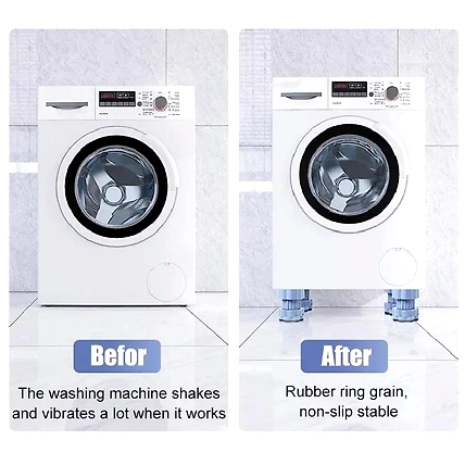 Washing Machine Vibration Pads - Adjustable Dryer Shock &amp; Noise Cancelling Pads, Anti Vibration Pads for Washing Machine Support 4 Pcs-3