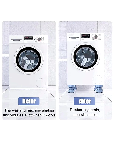 Washing Machine Vibration Pads - Adjustable Dryer Shock &amp; Noise Cancelling Pads, Anti Vibration Pads for Washing Machine Support 4 Pcs-3