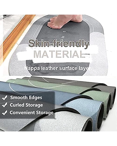 Nylon Bathroom Mat Water Absorbing  Door Mat special for monsoon (Multicolor, Medium)-1