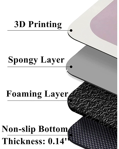 3D Bathroom mat Bathroom Rug Mat, Super Absorbent 3D Pattern Slip Resistant Soft Diatomaceous Bath Rug for Indoor-2