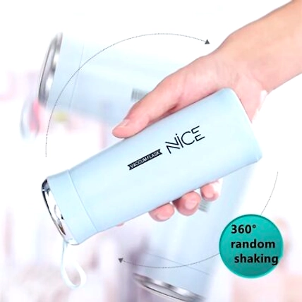 Nice Vacuum Flask, 17oz Stainless Steel Water Bottle with Leakproof Lid, Double Wall Travel Mug for Hot and Cold Drinks, Mint Green (Blue)-957833-6f7791b7