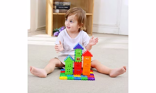 70-Piece Multicolor Plastic Cube Building Blocks for Creative Learning