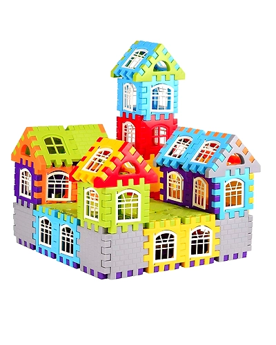Denzcart Building Blocks for Kids House Building with Windows | Block Game for Kids, Bag Packing, Best Gift Toy (72 PCS)-3