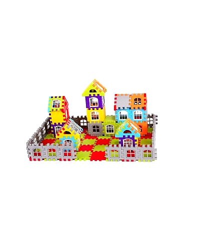 Denzcart Building Blocks for Kids House Building Blocks with Windows | Block Game for Kids, Bag Packing, Best Gift Toy (72 PCS)-2