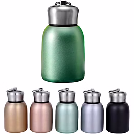 double walled insulated thermos for hot & cold drinks, leak proof, compact travel & gym bottle, stainless steel, red colour