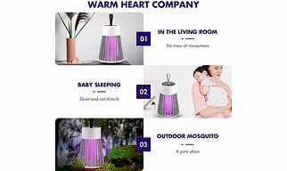 Eco Friendly Bug Zapper USB Powered Mosquito Killer Lamp - Indoor & Outdoor Use