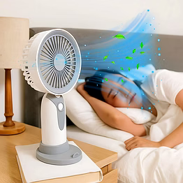 denzcart portable mini fan - usb rechargeable, 3 speed settings, 2 hours battery life