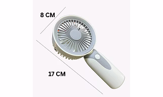 Portable Mini Fan - USB Rechargeable, 3 Speed Settings, 2 Hours Battery Life