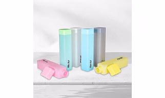 Frosty Plastic Food Grade Fridge Square Water Bottle Gift Set (6 Pieces, 1L, Assorted)