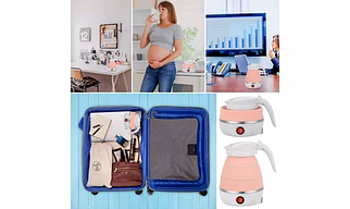 Travel Folding Electric Kettle | Portable Fast Boiling 600ml | Boil Dry Protection