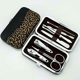stainless steel professional manicure and pedicure kit - home & travel nail care set