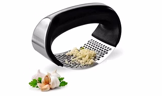 Kitchen Stainless Steel Garlic Press with Ergonomic Handle