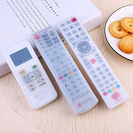 transparent silicone remote covers - dustproof & waterproof protection (3 pcs, silver)