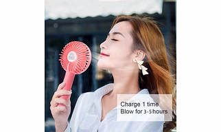 Mini Handheld Fan with 3 Speeds and USB Rechargeability