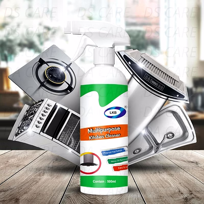 heavy-duty kitchen cleaner spray - non-flammable degreaser for grease & oil stain removal