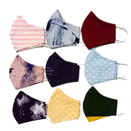 pack of 9 reusable cotton face masks - comfort and protection combo